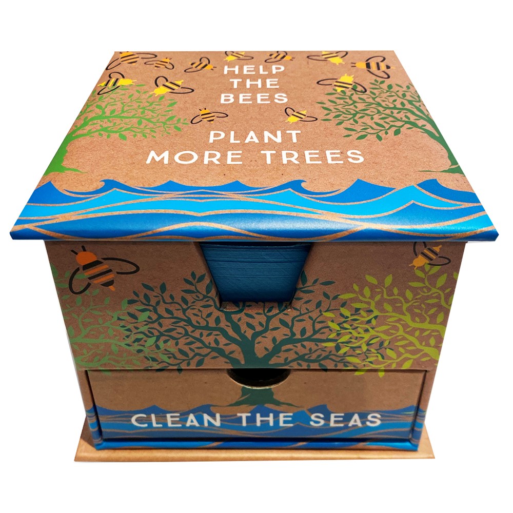Image of Help The Bees, Plant More Trees Memo Cube