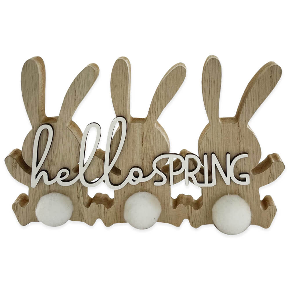 Wooden Easter Bunny Decorative Sign Wooden Easter Bunny Decorative Sign