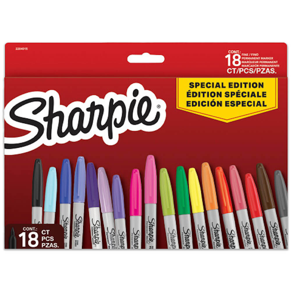 Sharpie Fine Point Markers Special Edition - Pack Of 18 - Back To School Stationery - Marker Pens - Stationery Supplies