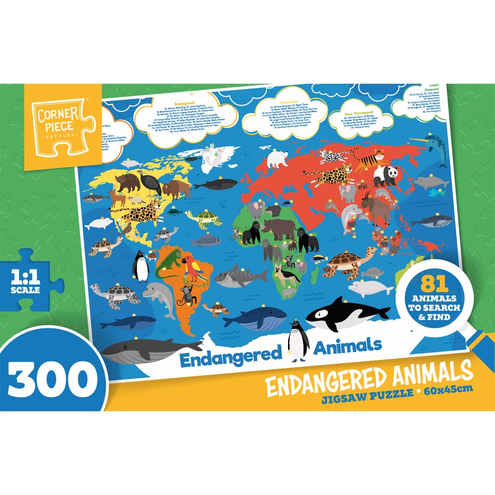 Image of Endangered Animals 300 Piece Jigsaw Puzzle