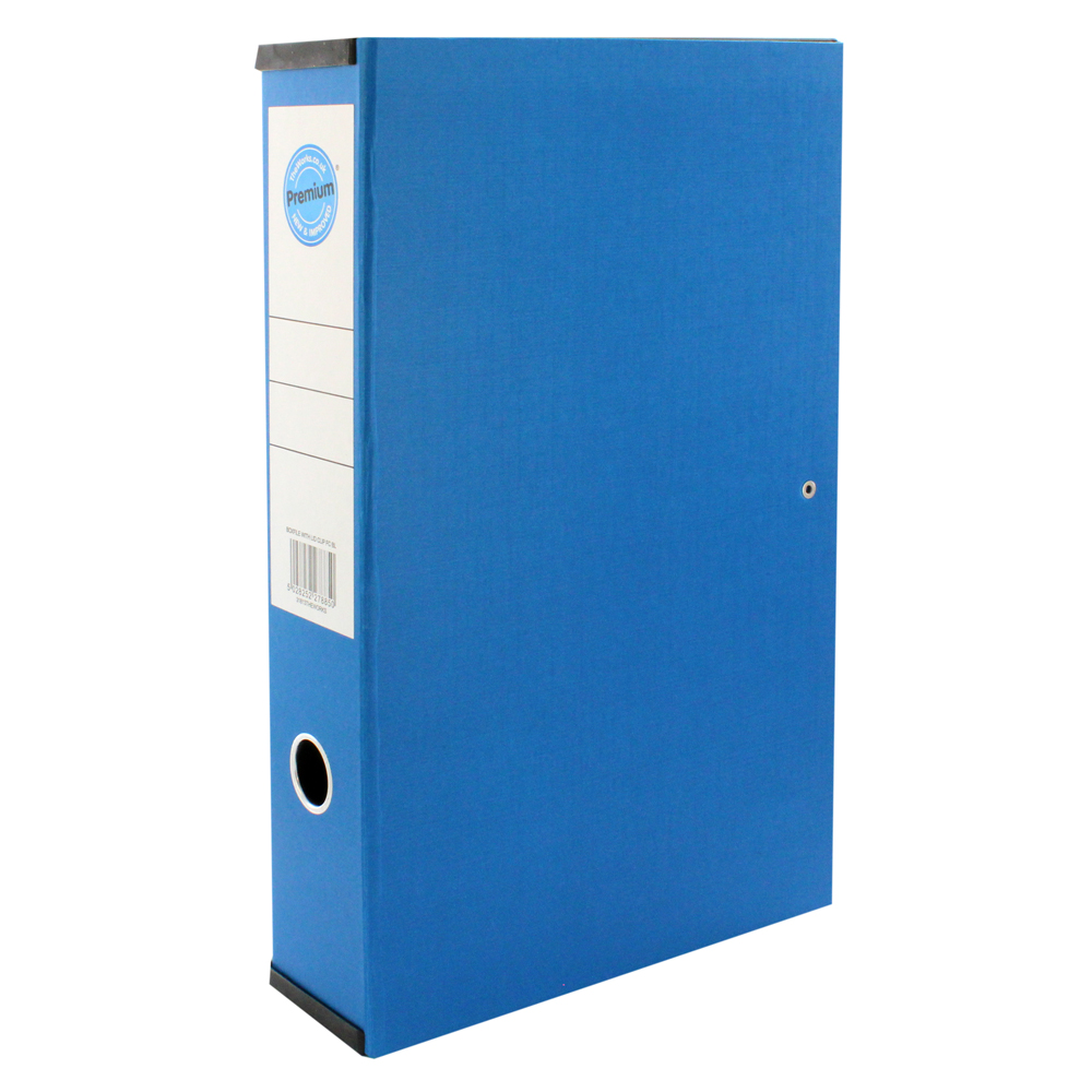 Image of Blue Box File With Lid Clip