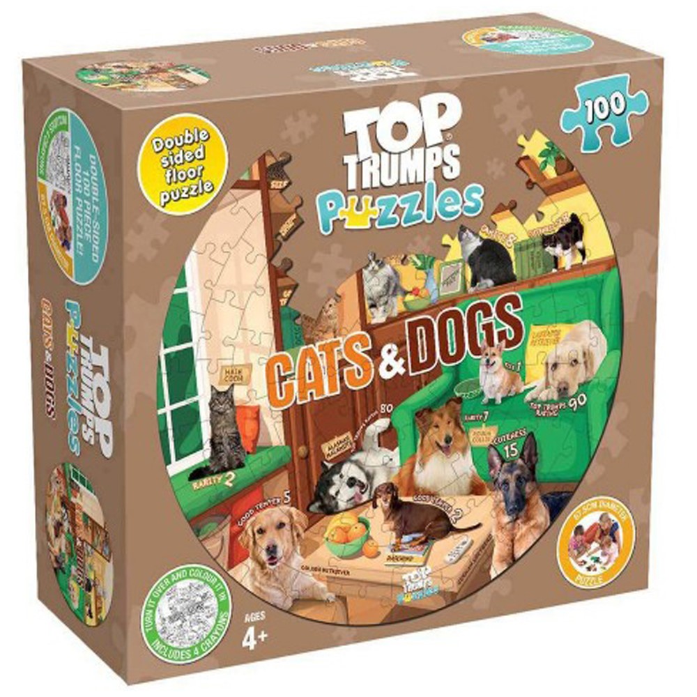 Image of Top Trumps Cats & Dogs 100 Piece Jigsaw Puzzle