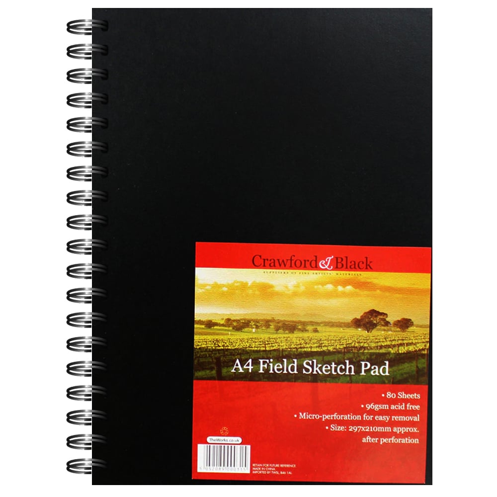 Notebooks & pads|Art|Arts & Crafts Supplies A4 Field Sketch Pad - Crawford And Black