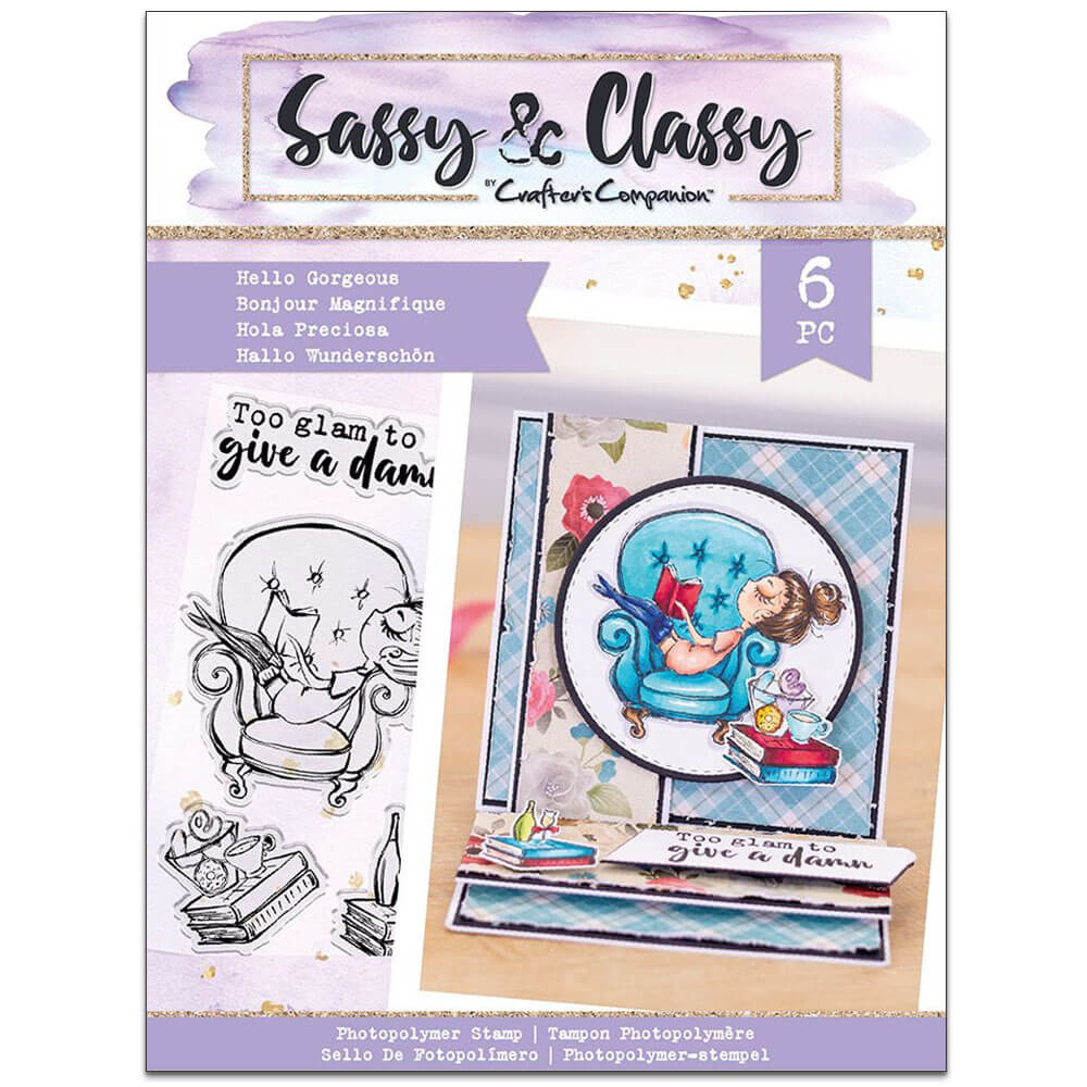 Image of A6 Sassy & Classy: Hello Gorgeous Photopolymer Stamp