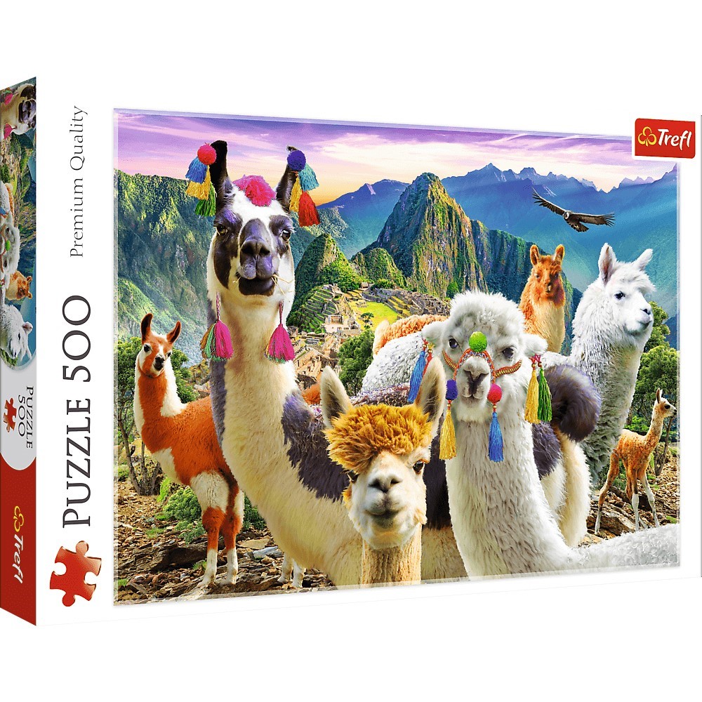 Image of Llamas In The Mountain 500 Piece Jigsaw Puzzle