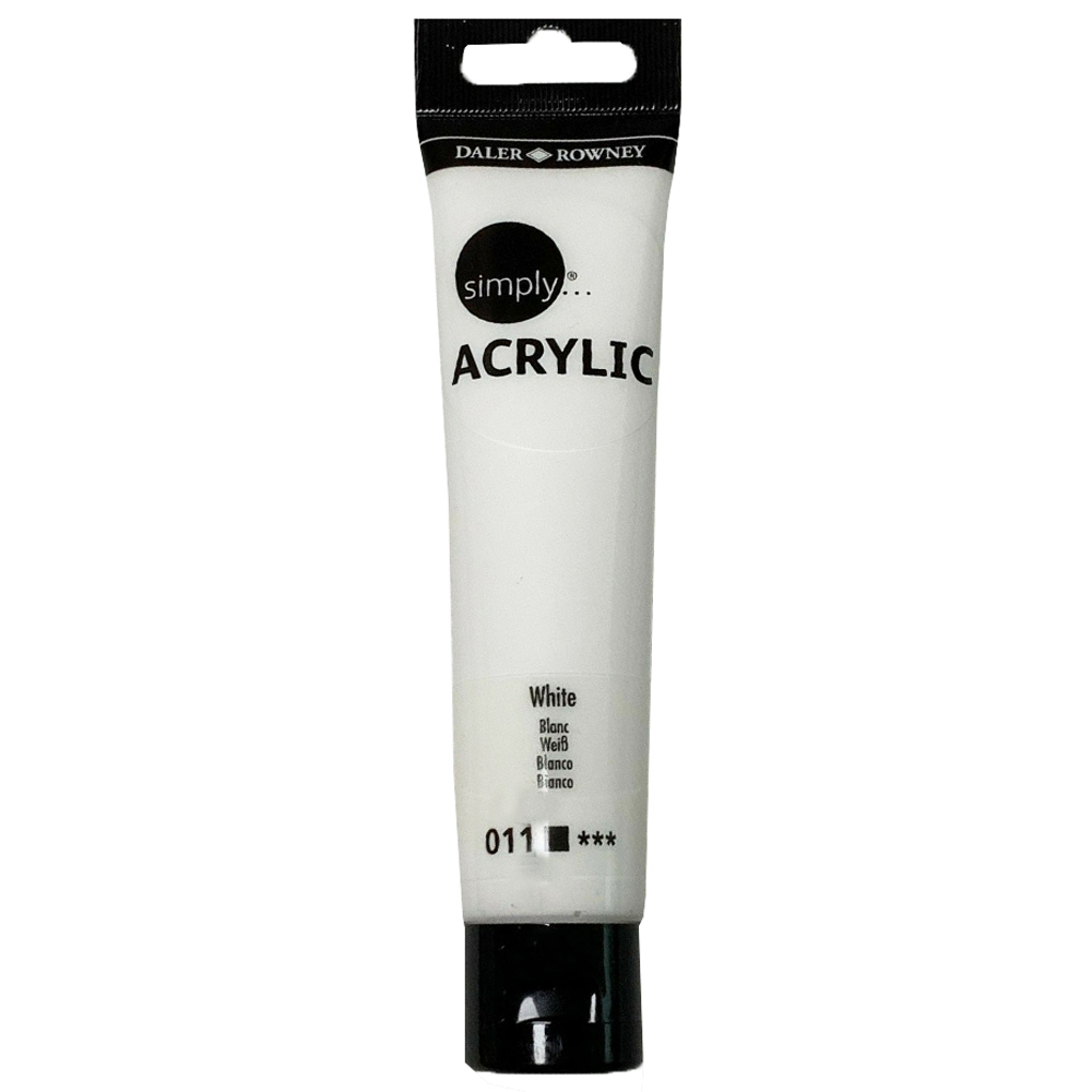 Image of Simply Acrylic Paint White 75Ml