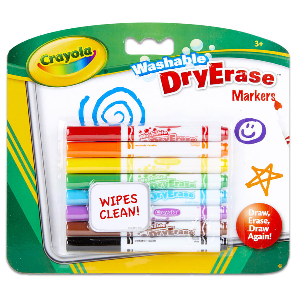 Image of Crayola Washable Dry Erase Markers: Pack Of 8