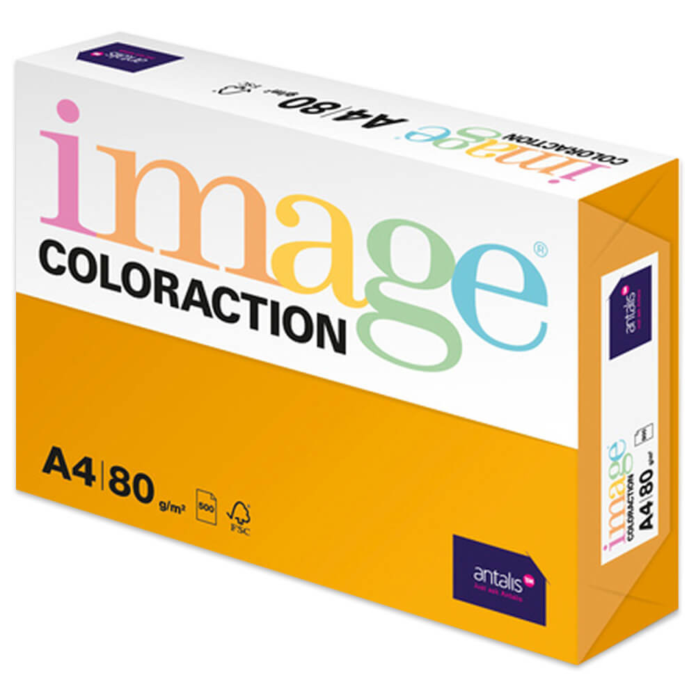 Image of A4 Mid Orange Venezia Image Coloraction Copy Paper: 500 Sheets