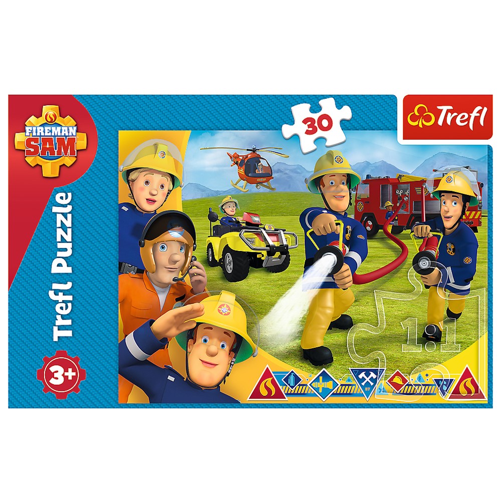 Image of Fireman Sam Ready To Help 30 Piece Jigsaw Puzzle