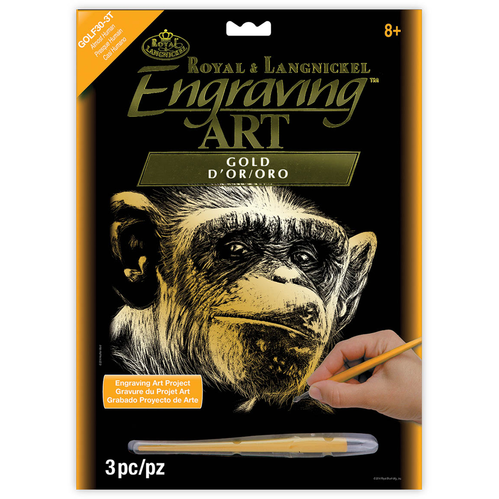 Image of A4 Engraving Art Set: Almost Human Ape
