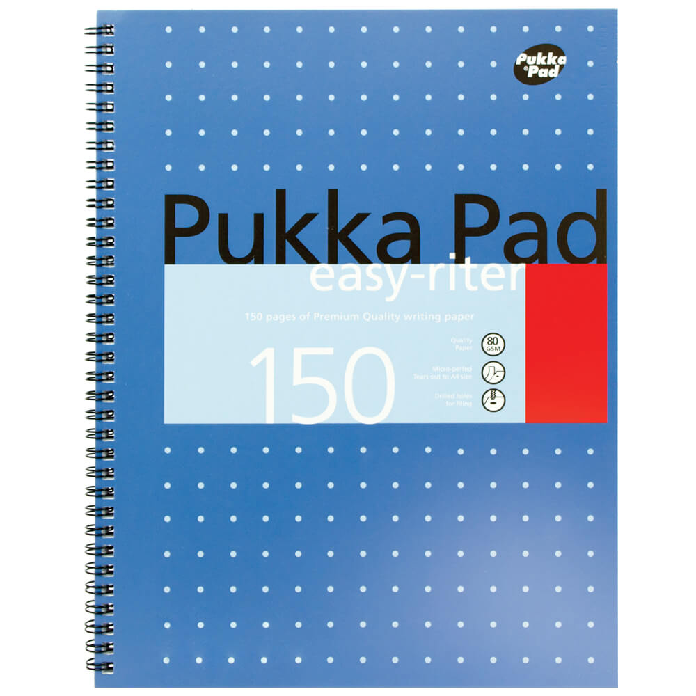 Pukka Pukka Metallic Easy-riter Notepad A4, 150 pages, 80gsm | Pads & Books > Notepads > Notepads