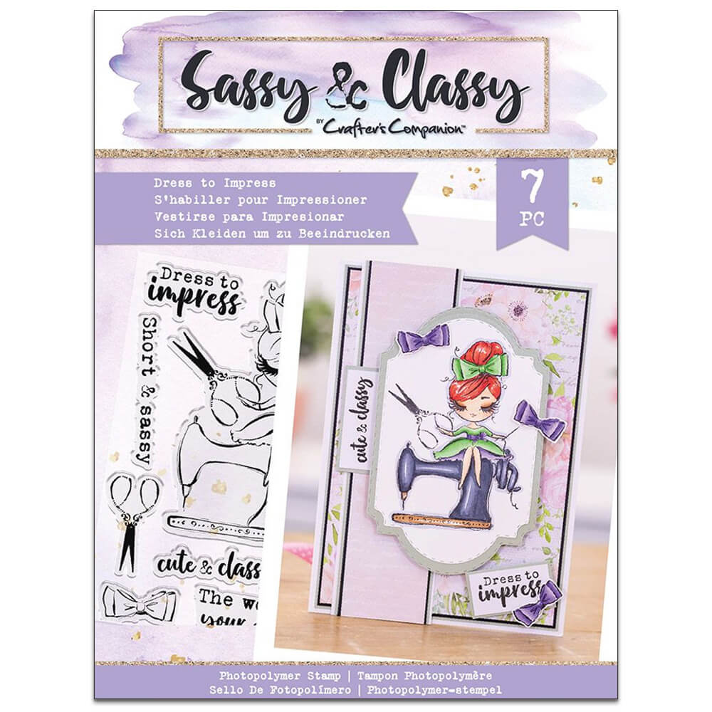 Image of A6 Sassy & Classy: Dress To Impress Photopolymer Stamp