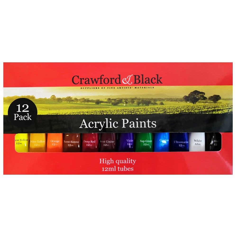 Acrylic Colour Paint Set Of 12, Art & Craft, Brand New 5052089215719