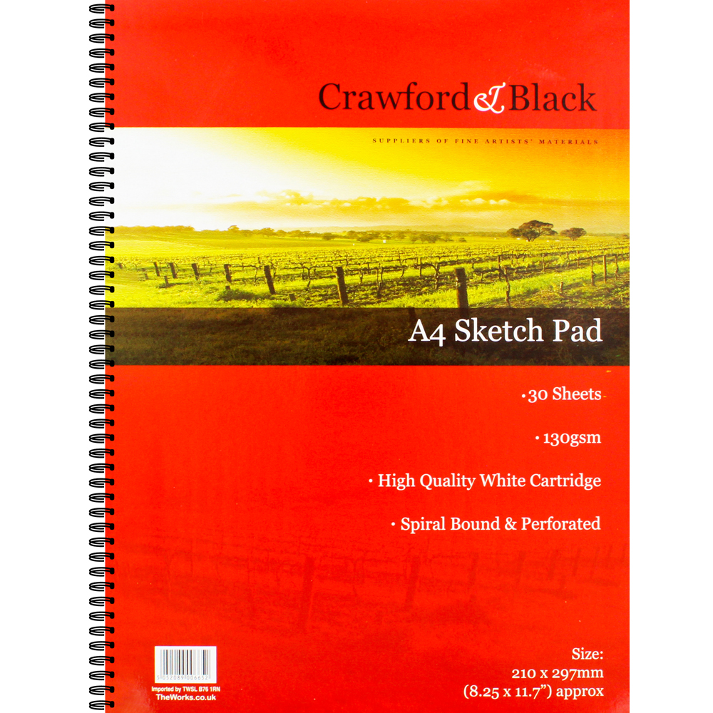 Crawford And Black A4 Sketchbook, Art & Craft, Brand New 5052089006652