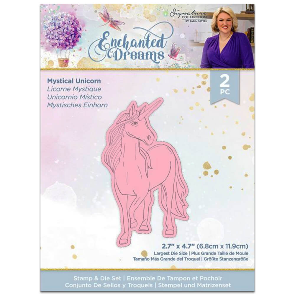 Image of Enchanted Dreams Mystical Unicorn Stamp And Die Set