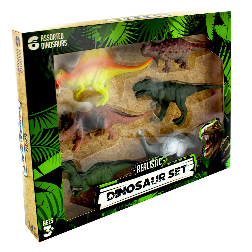 Image of Realistic Dinosaur Set - 6 Dinosaurs