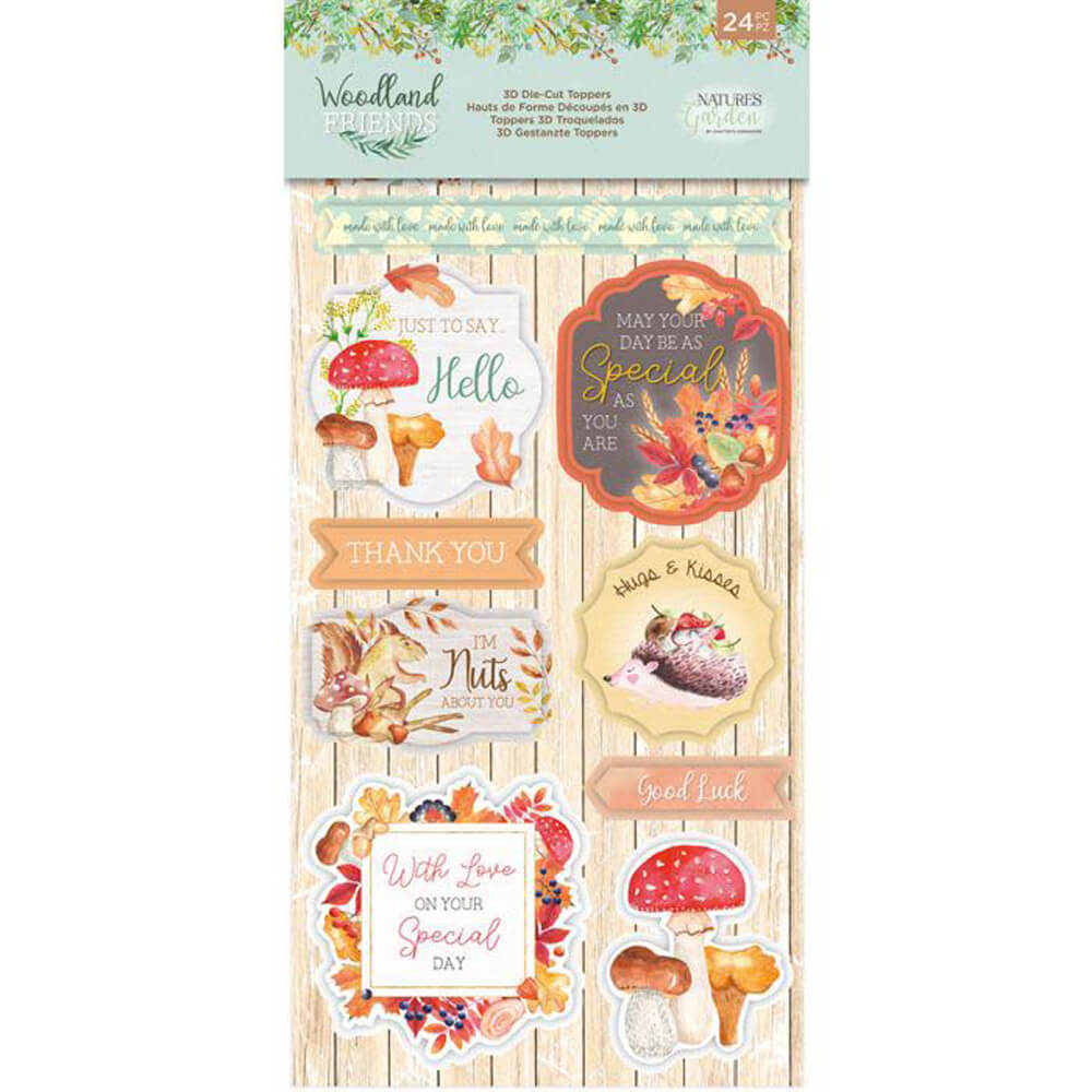 Image of Nature’S Garden Woodland Friends 3D Die Cut Toppers