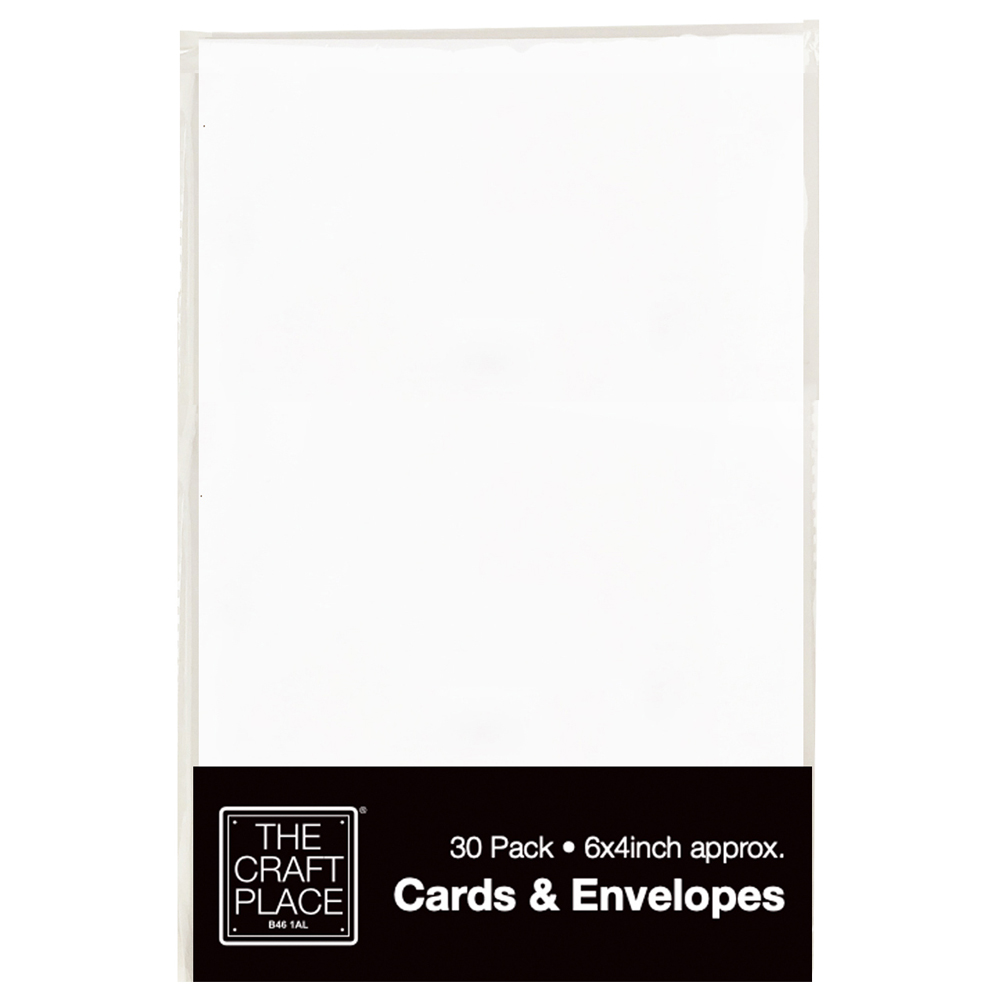 Image of 30 White Greeting Cards - 6 X 4 Inches