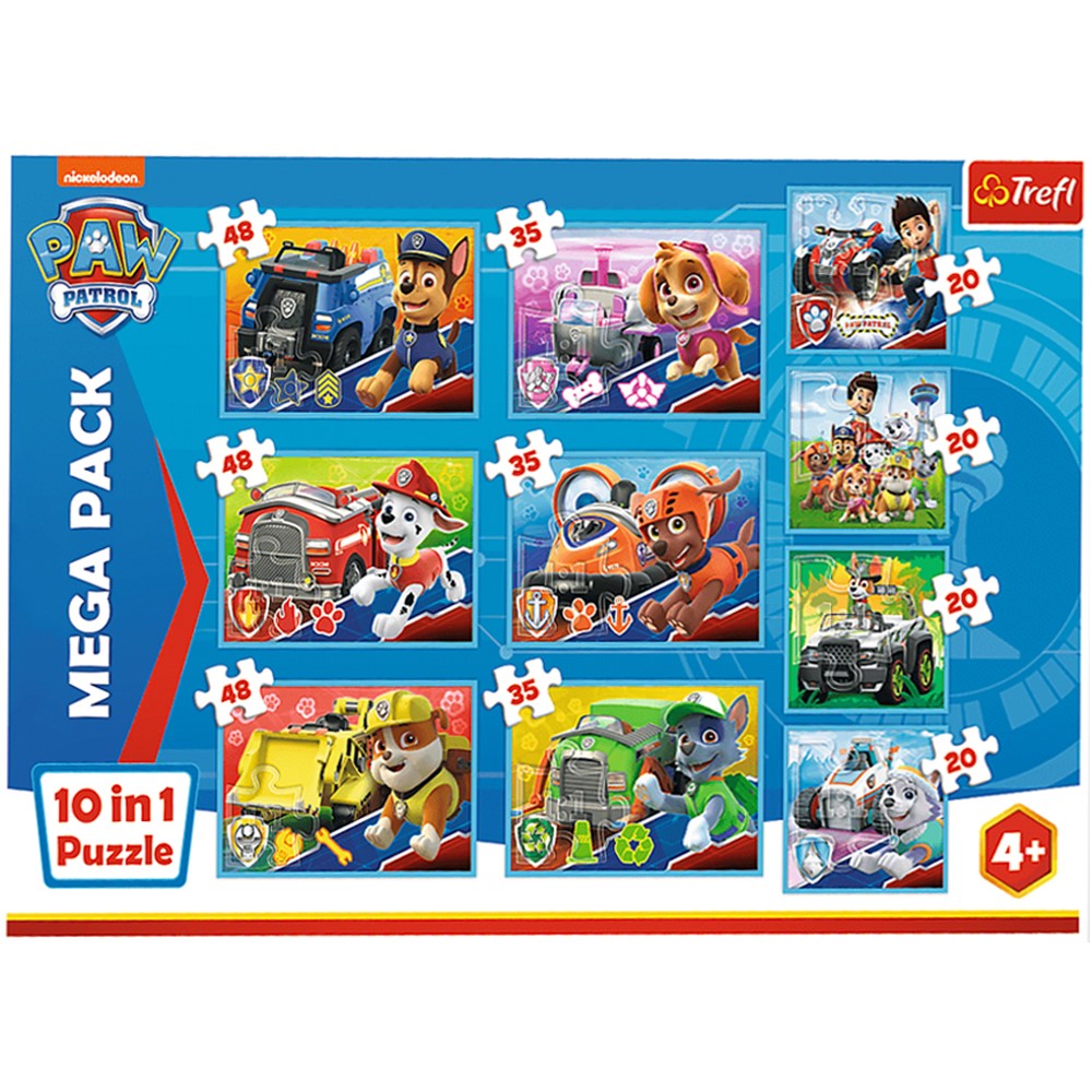 Image of Paw Patrol 10-In-1 Mega Jigsaw Puzzle Set