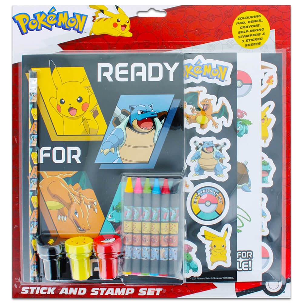 Pokemon Stick And Stamp Set