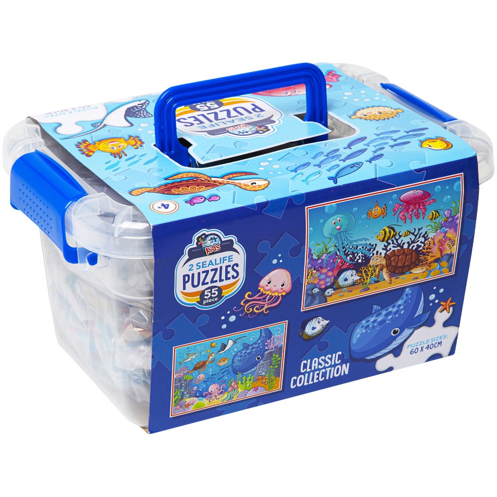 Image of Sealife 2-In-1 Jigsaw Puzzle With Carry Case