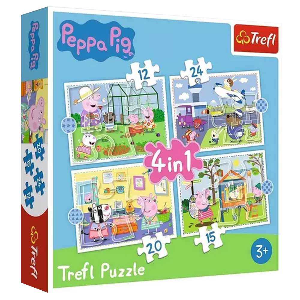 Image of Peppa Pig 4-In-1 Jigsaw Puzzle Set