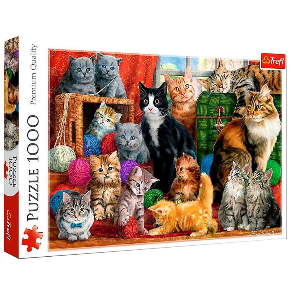 Image of Feline Meeting 1000 Piece Jigsaw Puzzle