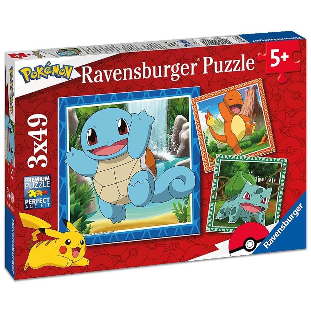 Pokemon 3 x 49 Piece Jigsaw Puzzles Pokemon 3 x 49 Piece Jigsaw Puzzles