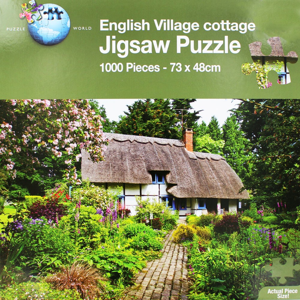 Image of English Village Cottage 1000 Piece Jigsaw Puzzle