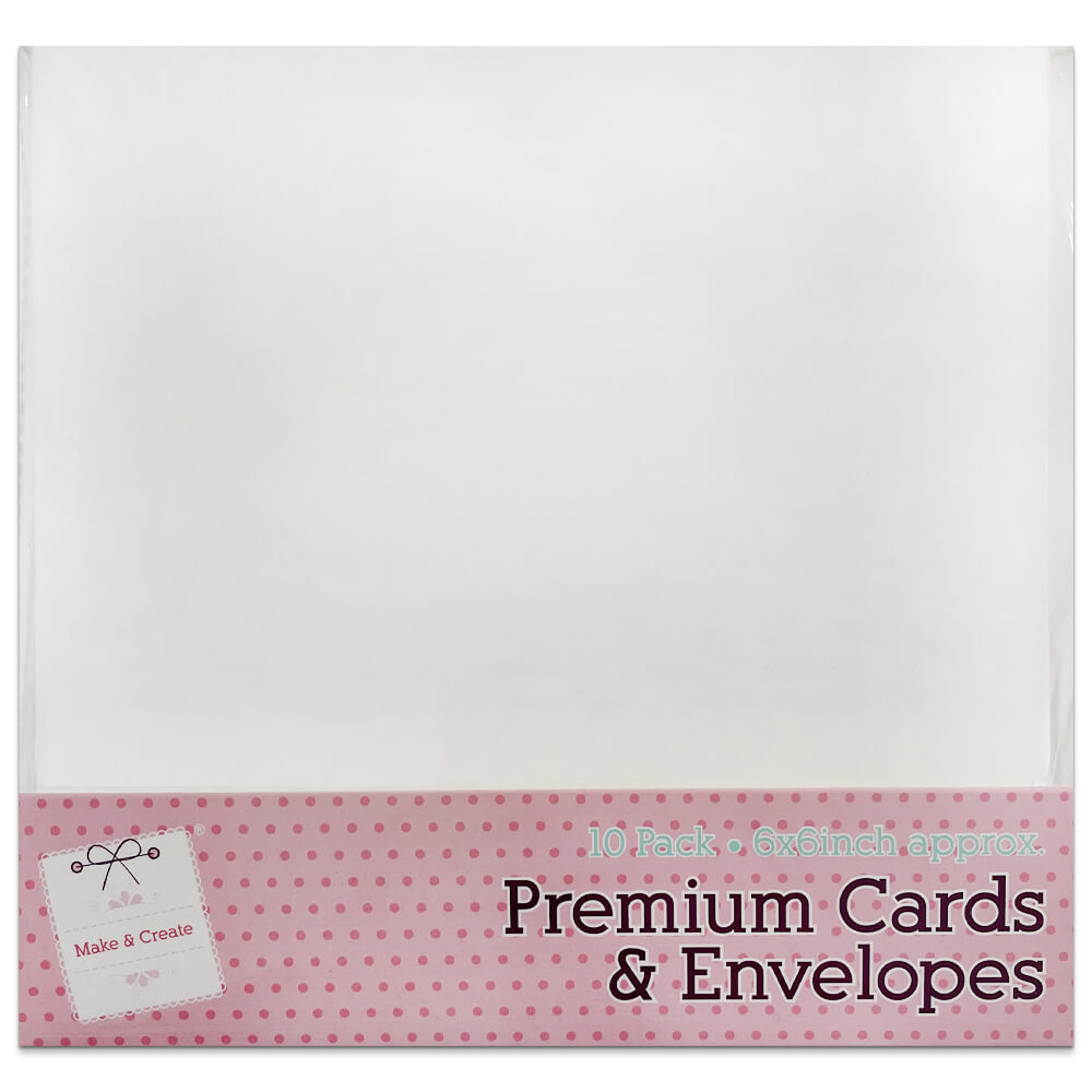 Image of 10 Cards And Envelopes: 6 X 6 Inches