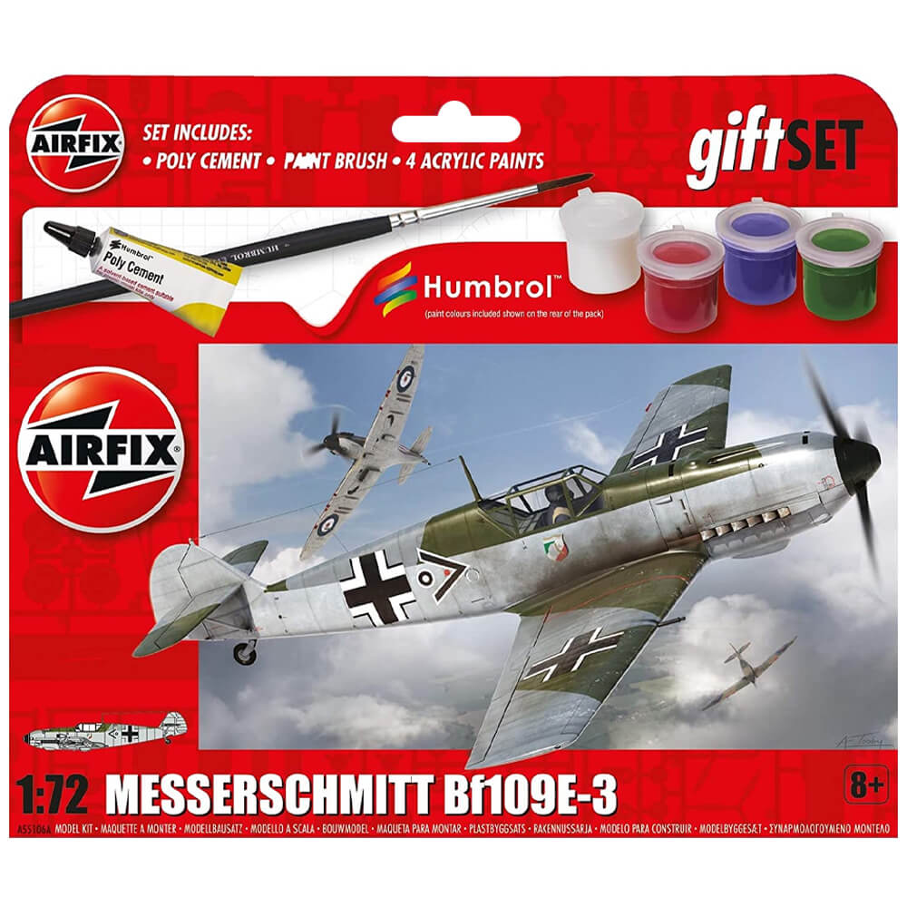 Airfix Messerschmitt Bf109e-3 1:72 Scale Model Starter Set