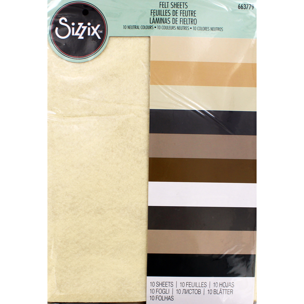 Image of Sizzix 10Pk Felt Sheets Neutra