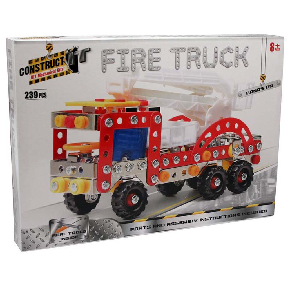 Image of Metal Fire Truck Model Kit: 239 Pieces