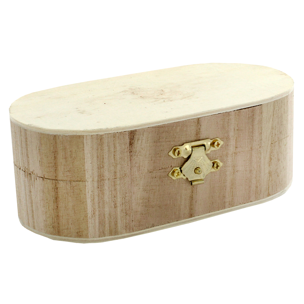 Image of Curved Edge Wooden Box