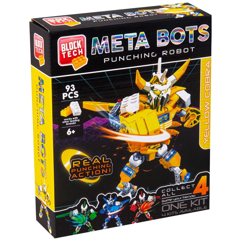 Image of Meta Bots Punching Robot: Yellow Cobra