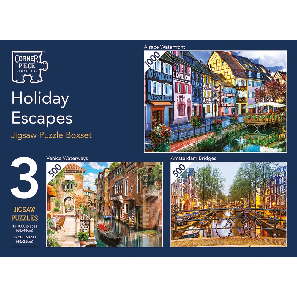 Image of Holiday Escapes 3-In-1 Jigsaw Puzzle Set